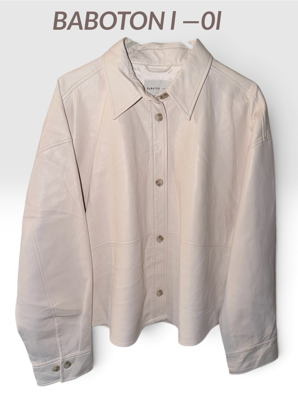🌼Aritzia Babaton 1 —01 Pelli Hip Shirt Cream Jacket-NWOT